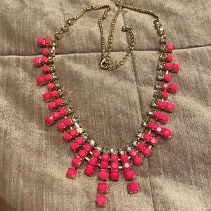 6 for $10 PINK & Rhinestone Statement Necklace